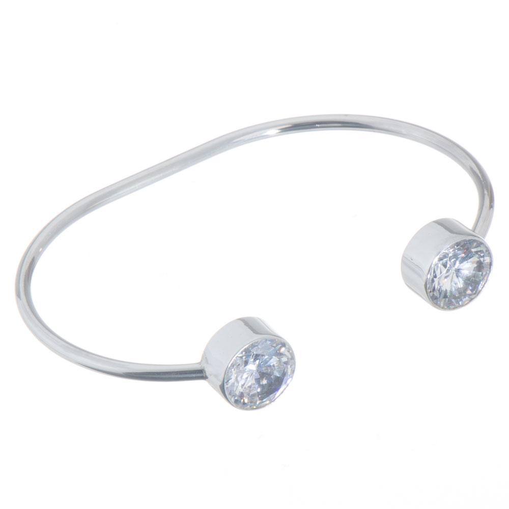 Brazalete de Plata con zirconias blancas