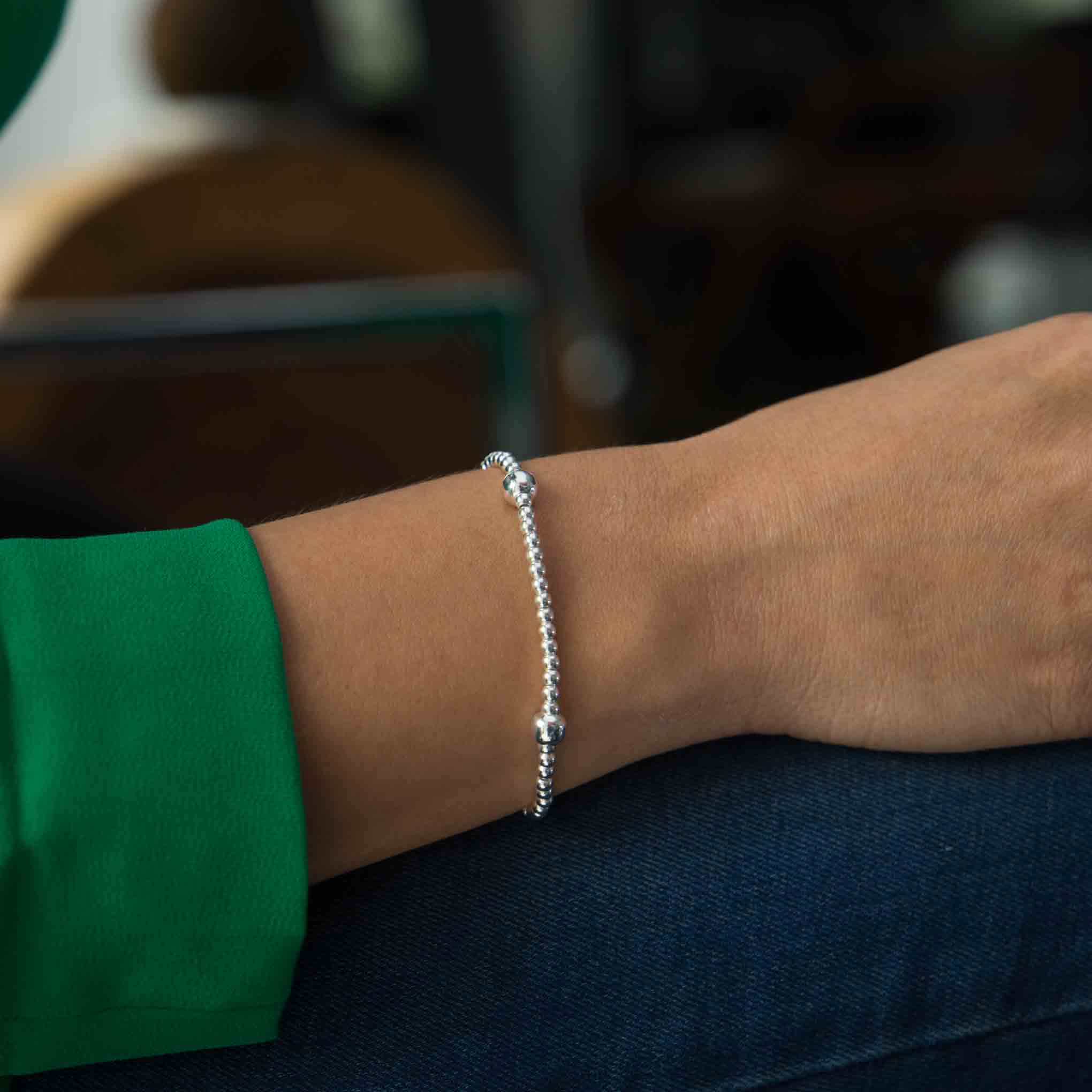 Pulsera esferas de Plata