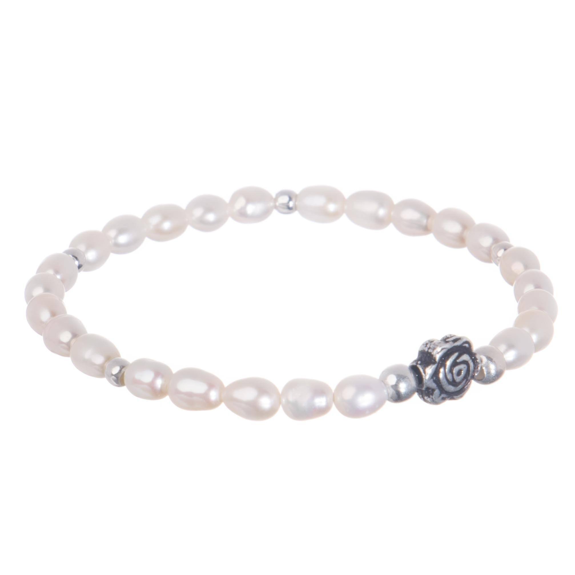 Pulsera Flor miniatura con Plata