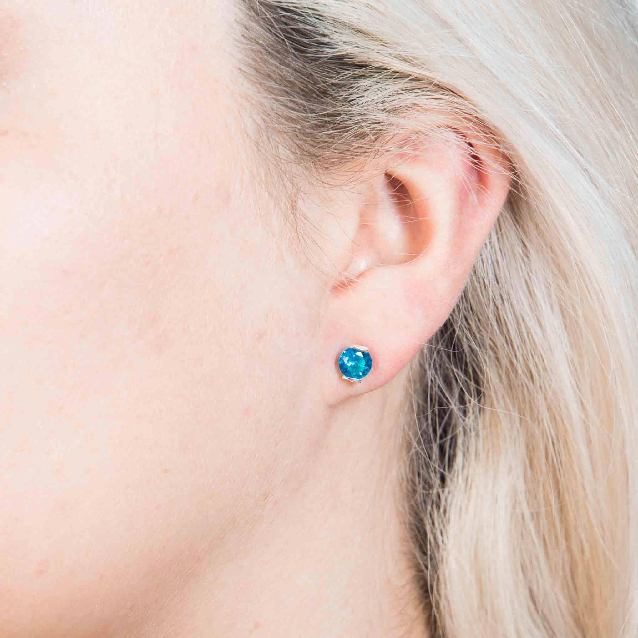 Aretes de plata con zirconias