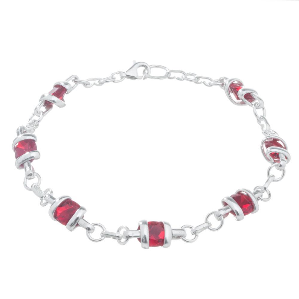 Silver and Zirconia Mini Set Bracelet