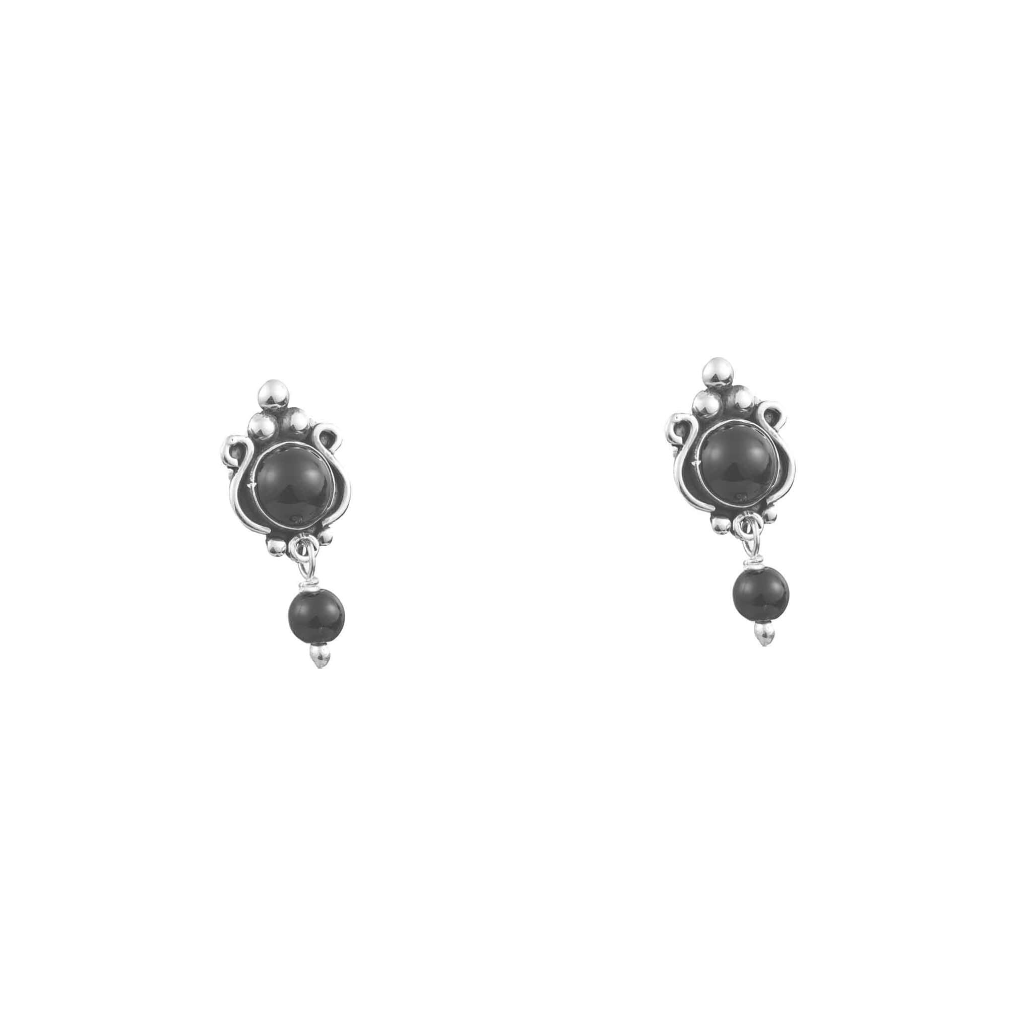 Classic molded silver earrings