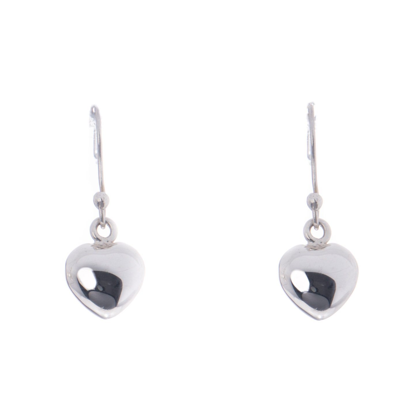 Aretes de Corazones de Plata martillados y lisos